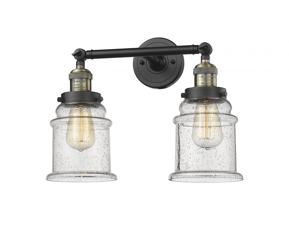 Canton - 2 Light - 17 inch - Black Antique Brass - Bath Vanity Light