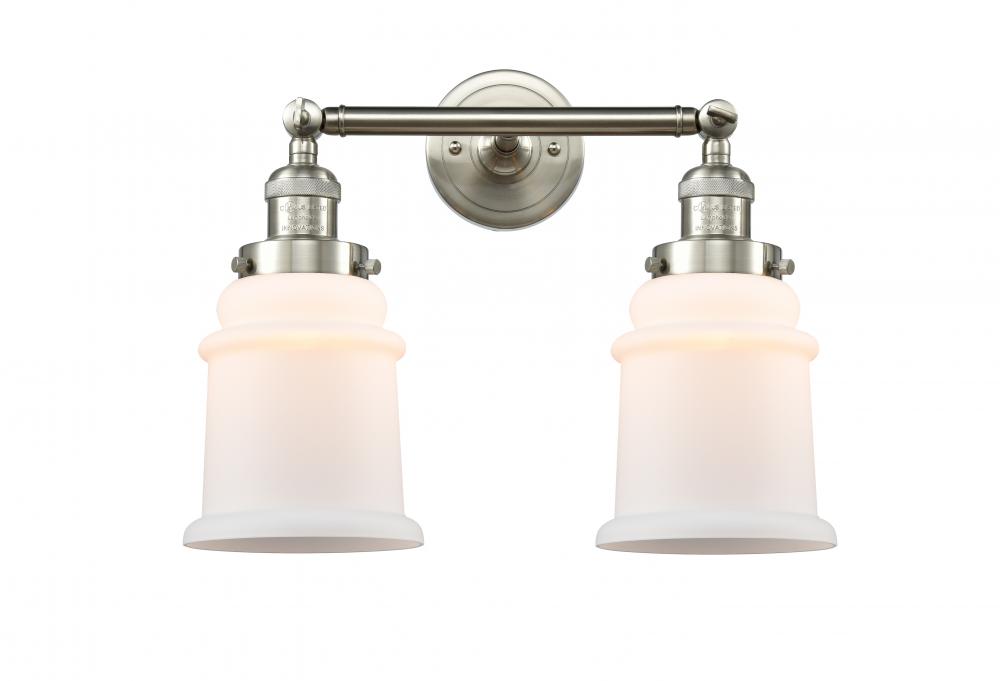 Canton - 2 Light - 17 inch - Brushed Satin Nickel - Bath Vanity Light