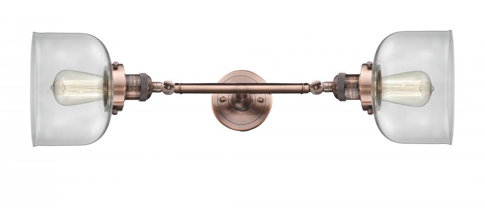 Bell - 2 Light - 8 inch - Antique Copper - Adjustable Bath Vanity Light
