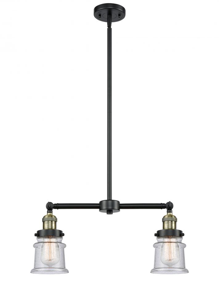 Canton - 2 Light - 21 inch - Black Antique Brass - Stem Hung - Island Light