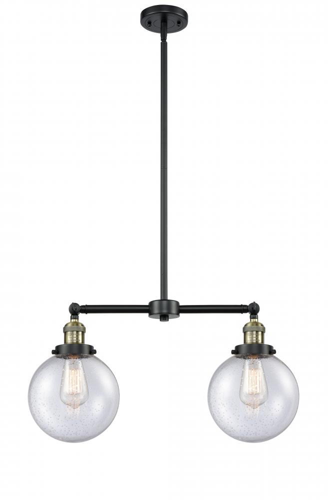Beacon - 2 Light - 25 inch - Black Antique Brass - Stem Hung - Adjustable Island Light