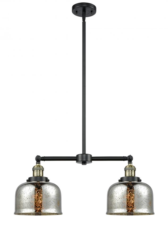 Bell - 2 Light - 24 inch - Black Antique Brass - Stem Hung - Island Light