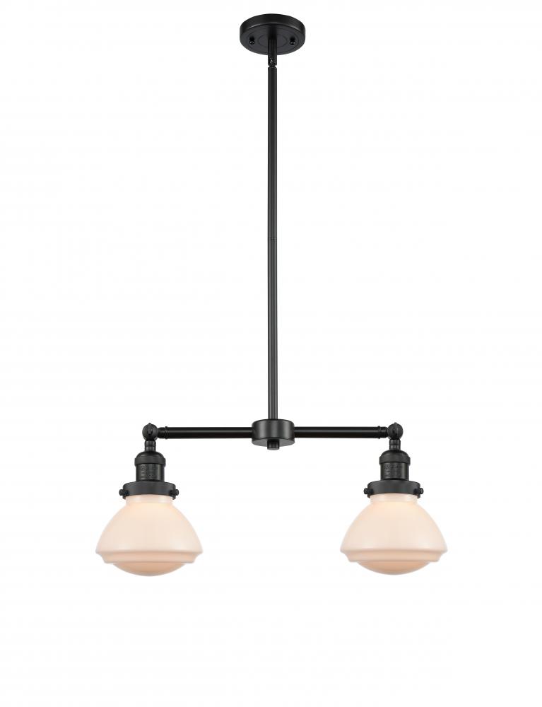 Olean - 2 Light - 22 inch - Matte Black - Stem Hung - Island Light