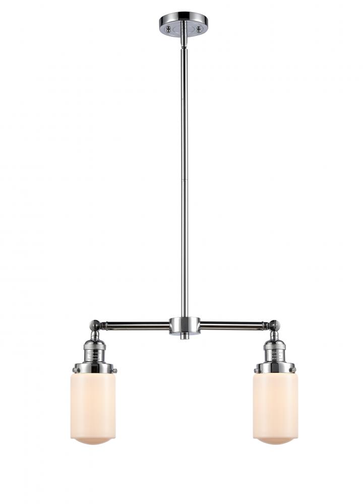 Dover - 2 Light - 21 inch - Polished Chrome - Stem Hung - Island Light