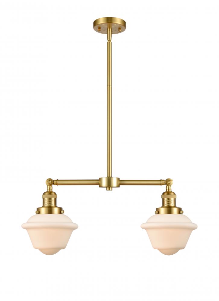 Oxford - 2 Light - 24 inch - Satin Gold - Stem Hung - Island Light