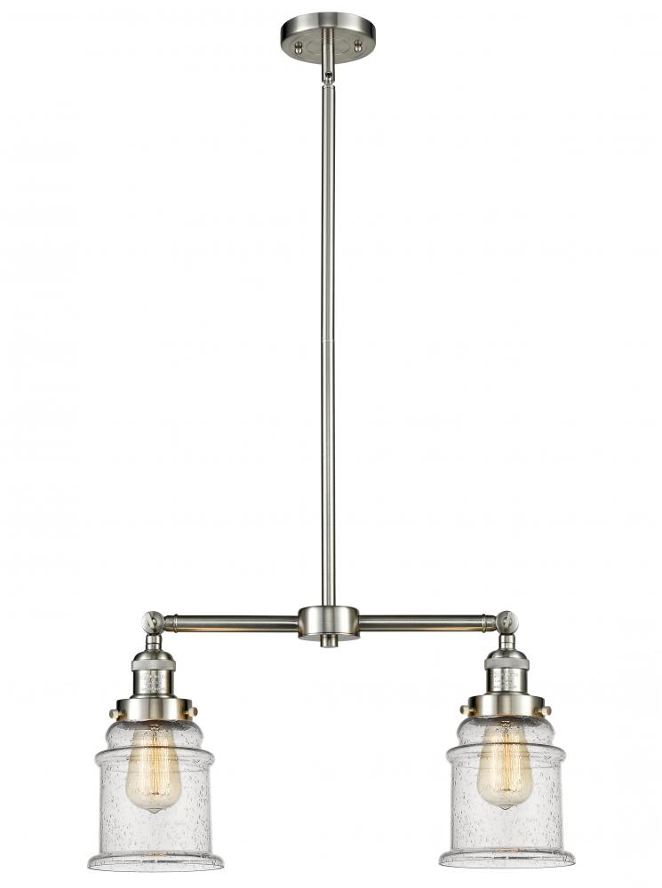 Canton - 2 Light - 21 inch - Brushed Satin Nickel - Stem Hung - Island Light