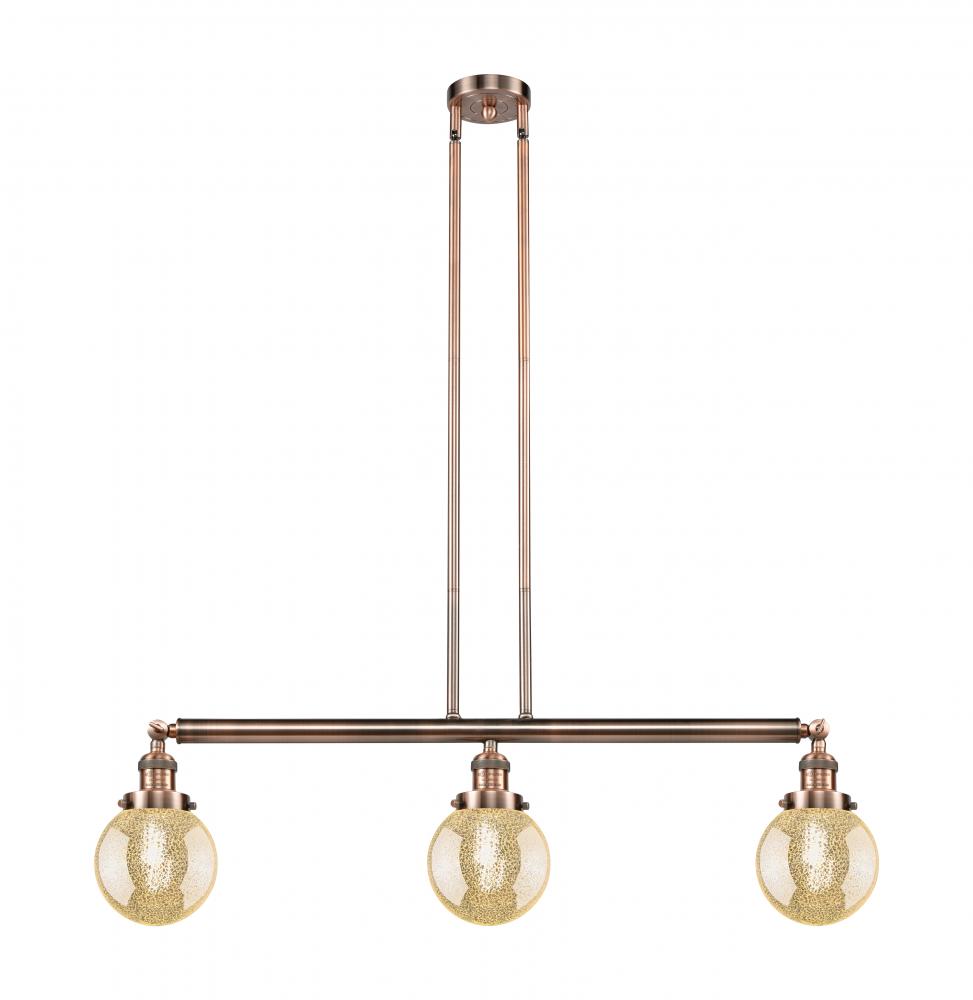 Beacon - 3 Light - 39 inch - Antique Copper - Stem Hung - Adjustable Island Light