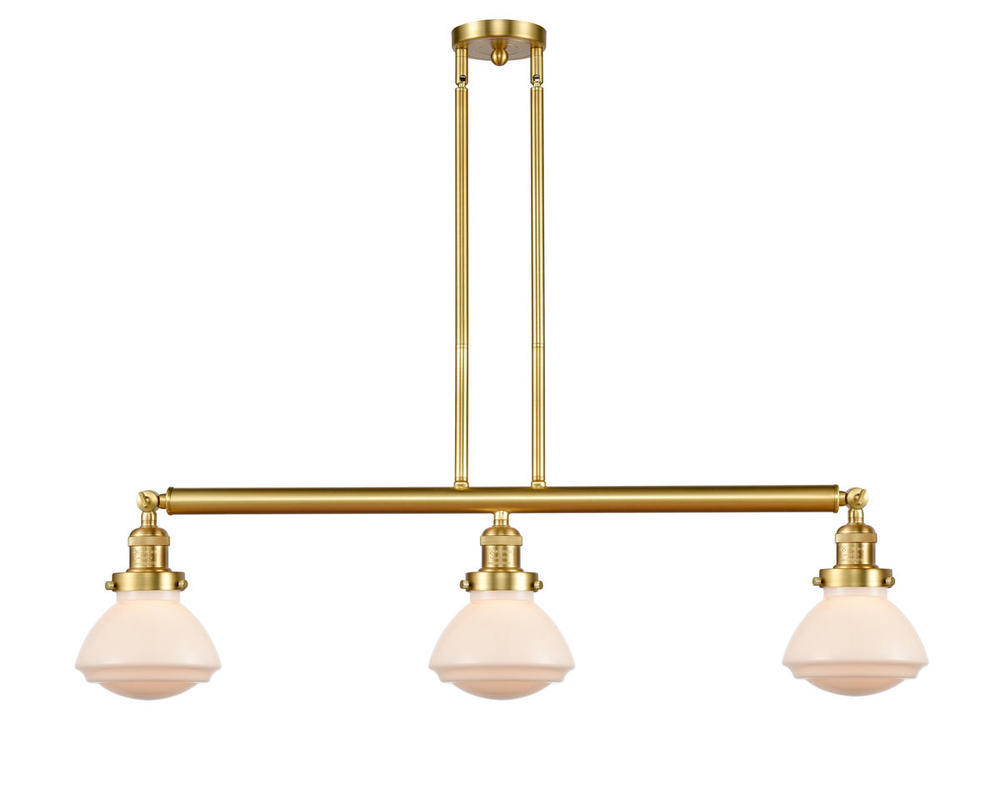 Olean - 3 Light - 39 inch - Satin Gold - Stem Hung - Island Light