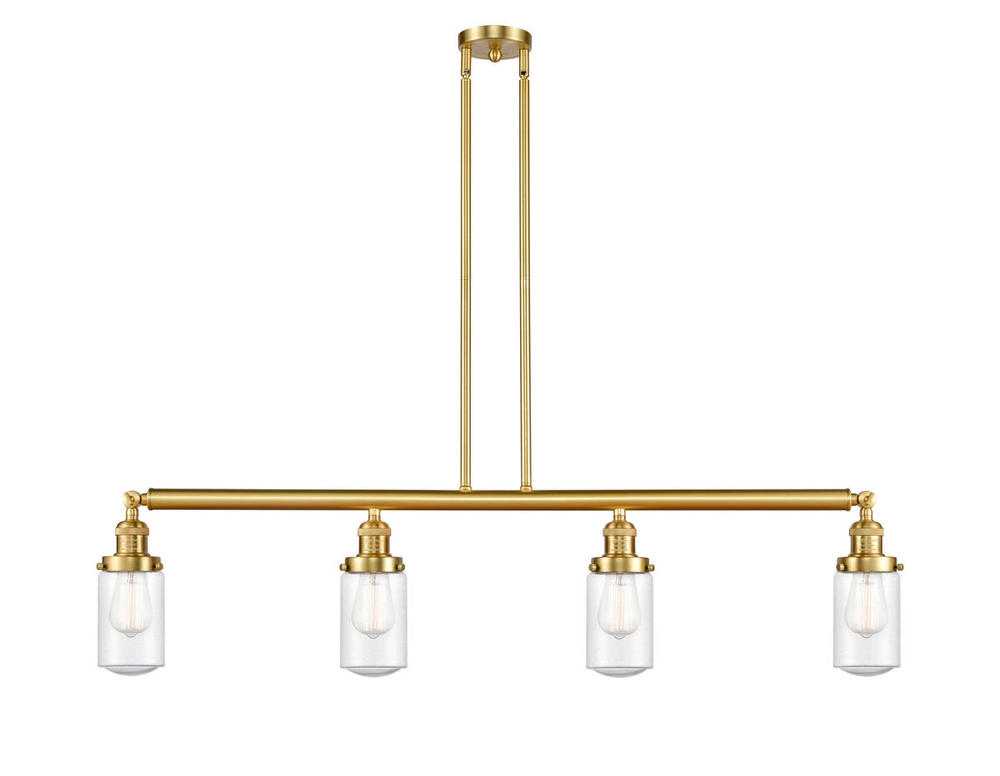 Dover - 4 Light - 49 inch - Satin Gold - Stem Hung - Island Light