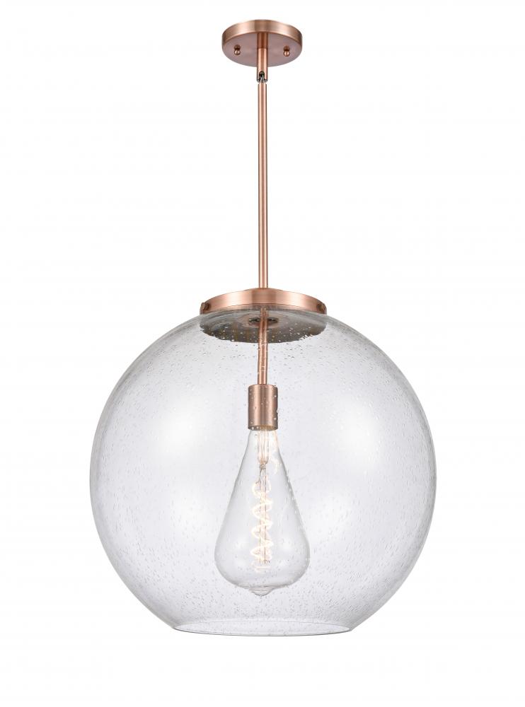 Athens - 1 Light - 18 inch - Antique Copper - Cord hung - Pendant