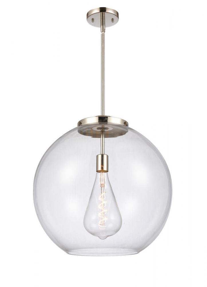 Athens - 1 Light - 18 inch - Polished Nickel - Cord hung - Pendant