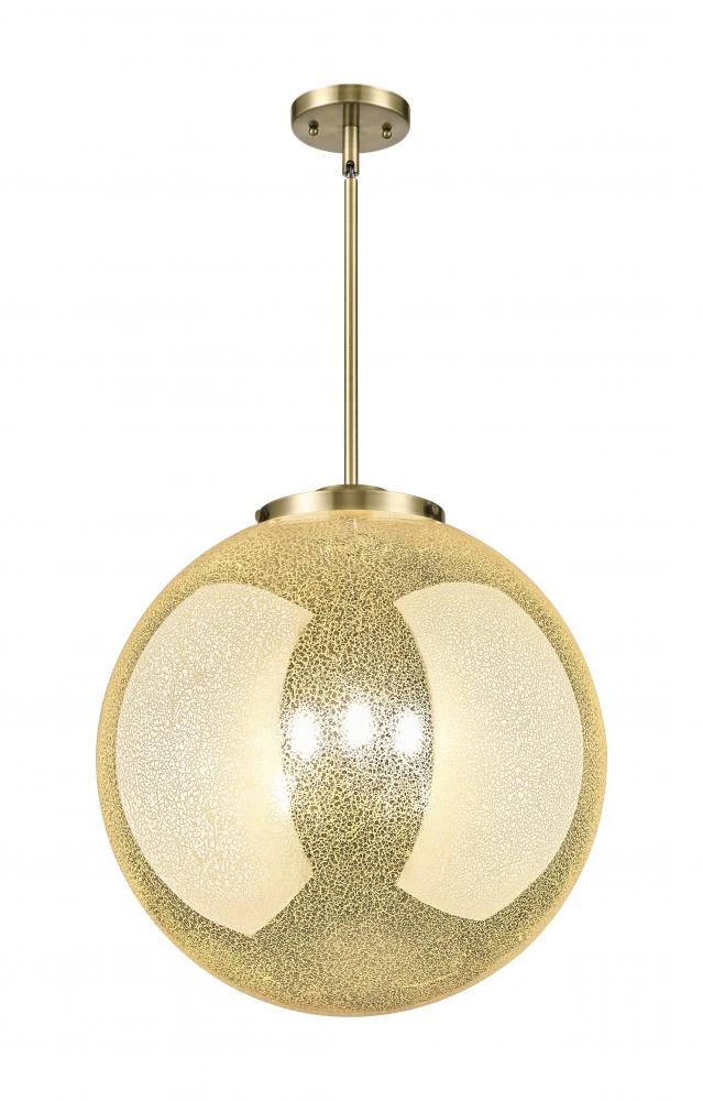 Beacon - 3 Light - 18 inch - Antique Brass - Cord hung - Pendant