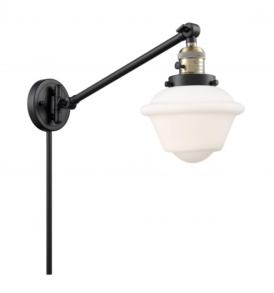 Oxford - 1 Light - 8 inch - Black Antique Brass - Swing Arm