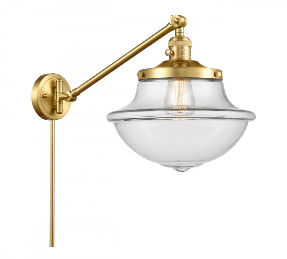 Oxford - 1 Light - 12 inch - Satin Gold - Swing Arm