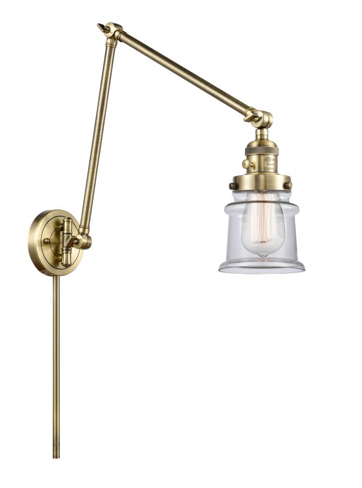 Canton - 1 Light - 8 inch - Antique Brass - Swing Arm