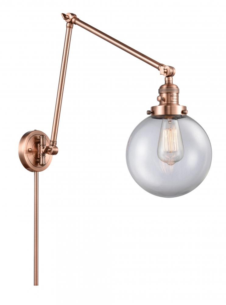 Beacon - 1 Light - 8 inch - Antique Copper - Swing Arm