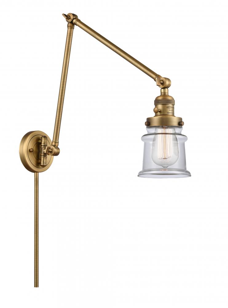 Canton - 1 Light - 8 inch - Brushed Brass - Swing Arm