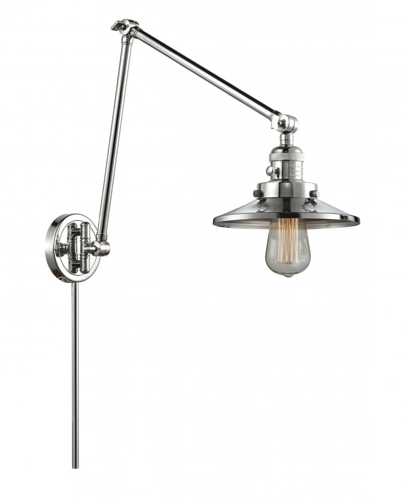 Railroad - 1 Light - 8 inch - Polished Chrome - Swing Arm