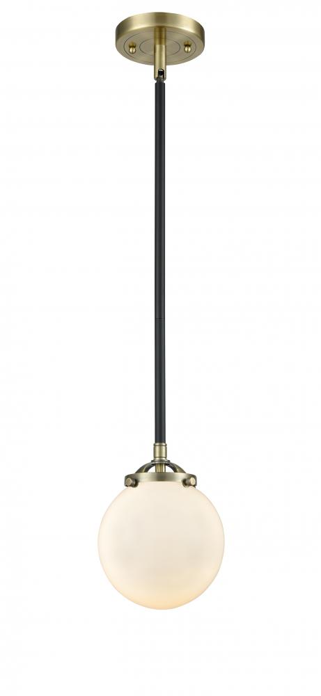 Beacon - 1 Light - 6 inch - Black Antique Brass - Cord hung - Mini Pendant