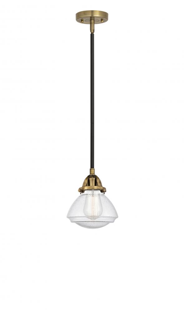 Olean - 1 Light - 7 inch - Black Antique Brass - Cord hung - Mini Pendant