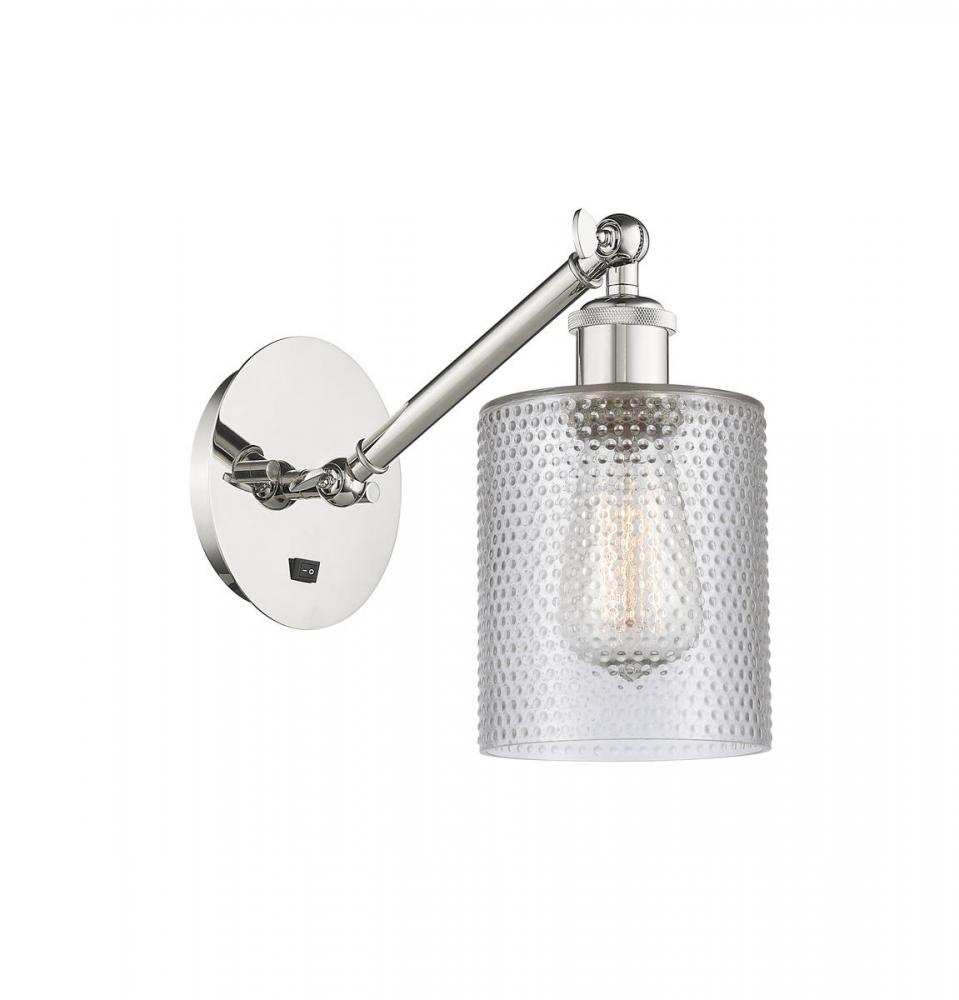 Cobbleskill - 1 Light - 5 inch - Polished Nickel - Adjustable Sconce