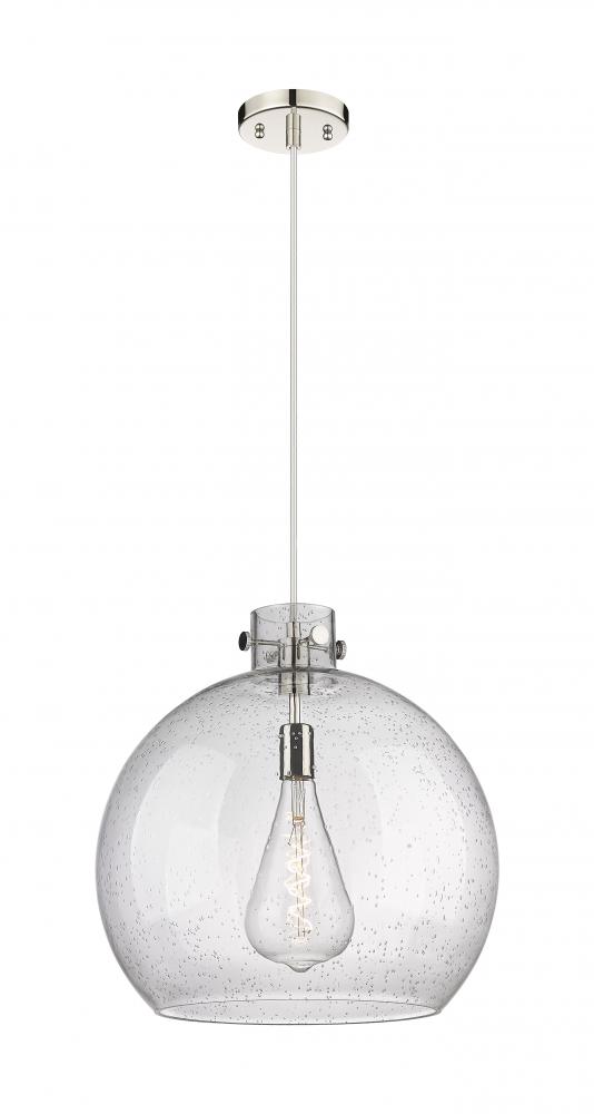 Newton Sphere - 1 Light - 18 inch - Polished Nickel - Cord hung - Pendant