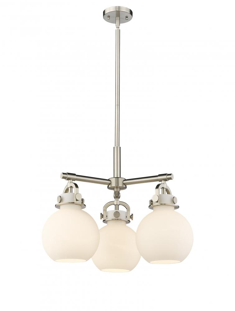 Newton Sphere - 3 Light - 21 inch - Satin Nickel - Pendant