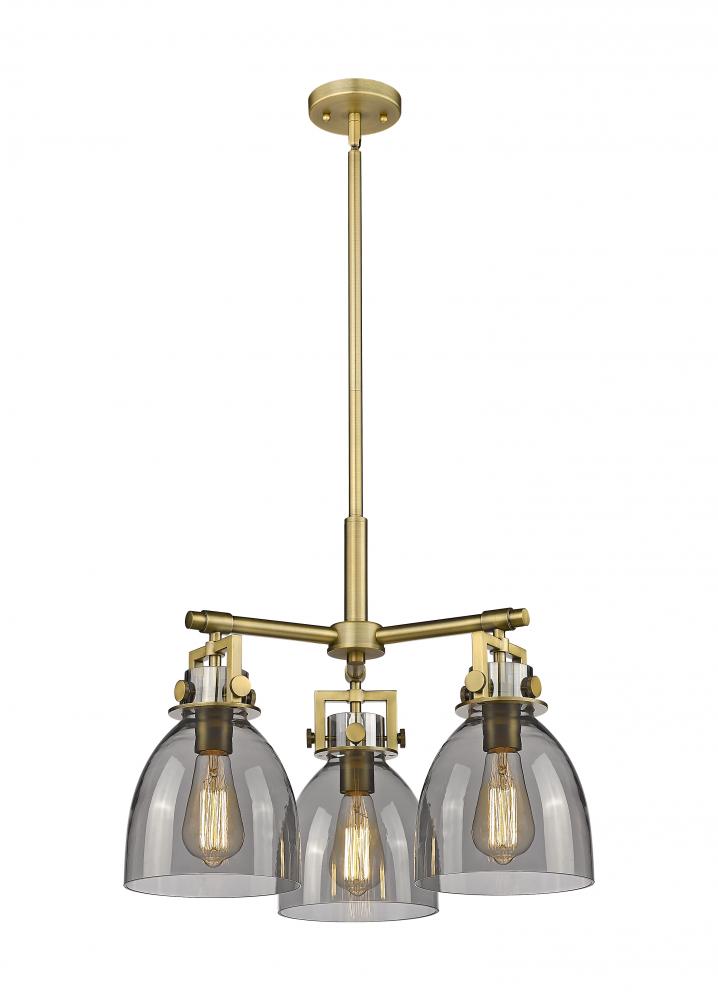 Newton Bell - 3 Light - 21 inch - Brushed Brass - Pendant