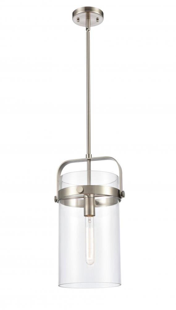 Pilaster - 1 Light - 8 inch Glass - Satin Nickel - Pendant