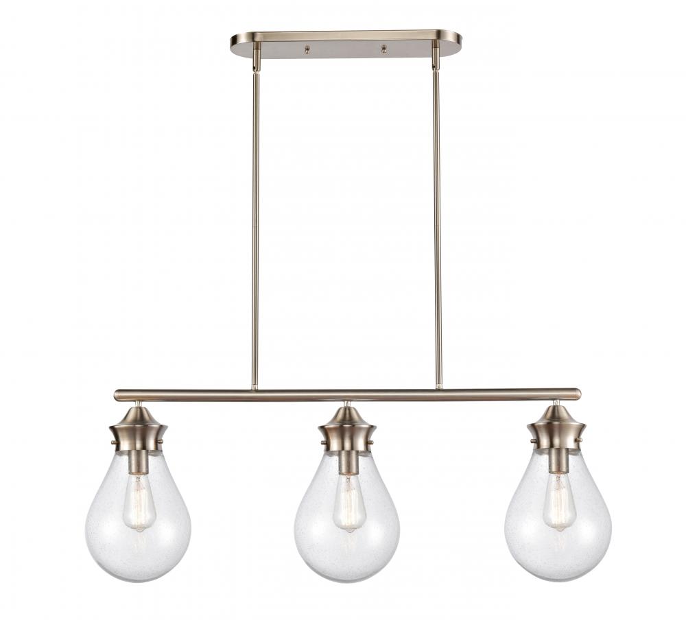 Genesis - 3 Light - 39 inch - Satin Nickel - Cord hung - Island Light