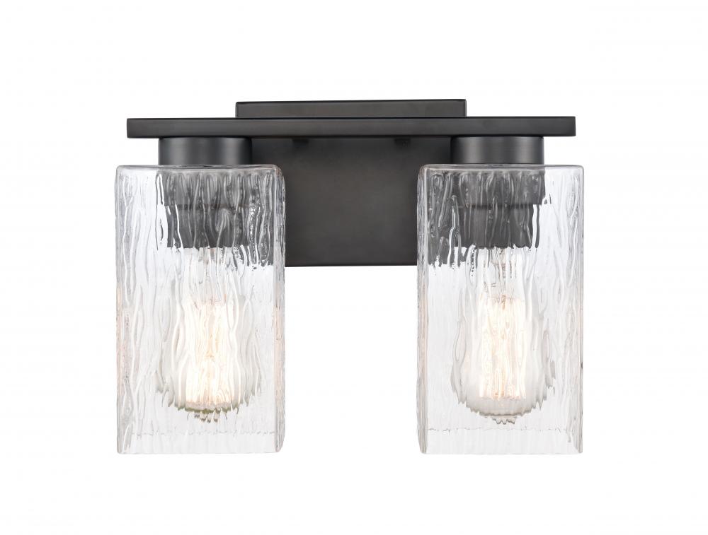 Juneau - 2 Light - 11 inch - Matte Black - Bath Vanity Light