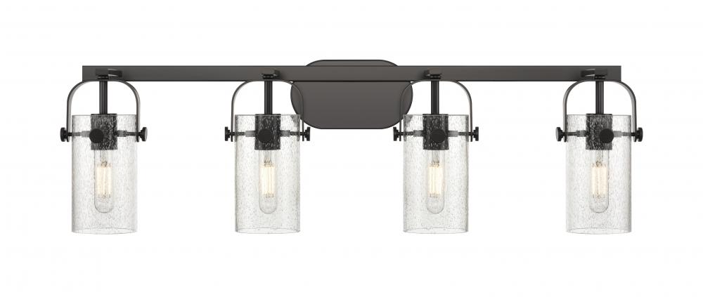 Pilaster - 4 Light - 35 inch - Matte Black - Bath Vanity Light