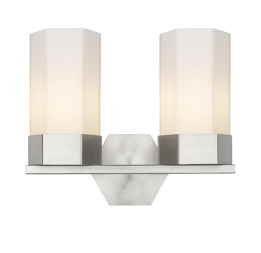 Claverack - 2 Light - 13 inch - Satin Nickel - Bath Vanity Light