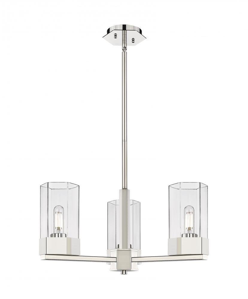 Claverack - 3 Light - 22 inch - Polished Nickel - Pendant