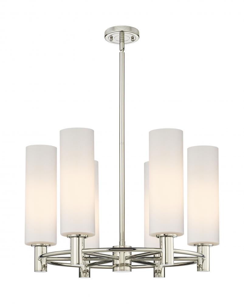 Crown Point - 6 Light - 24 inch - Polished Nickel - Chandelier