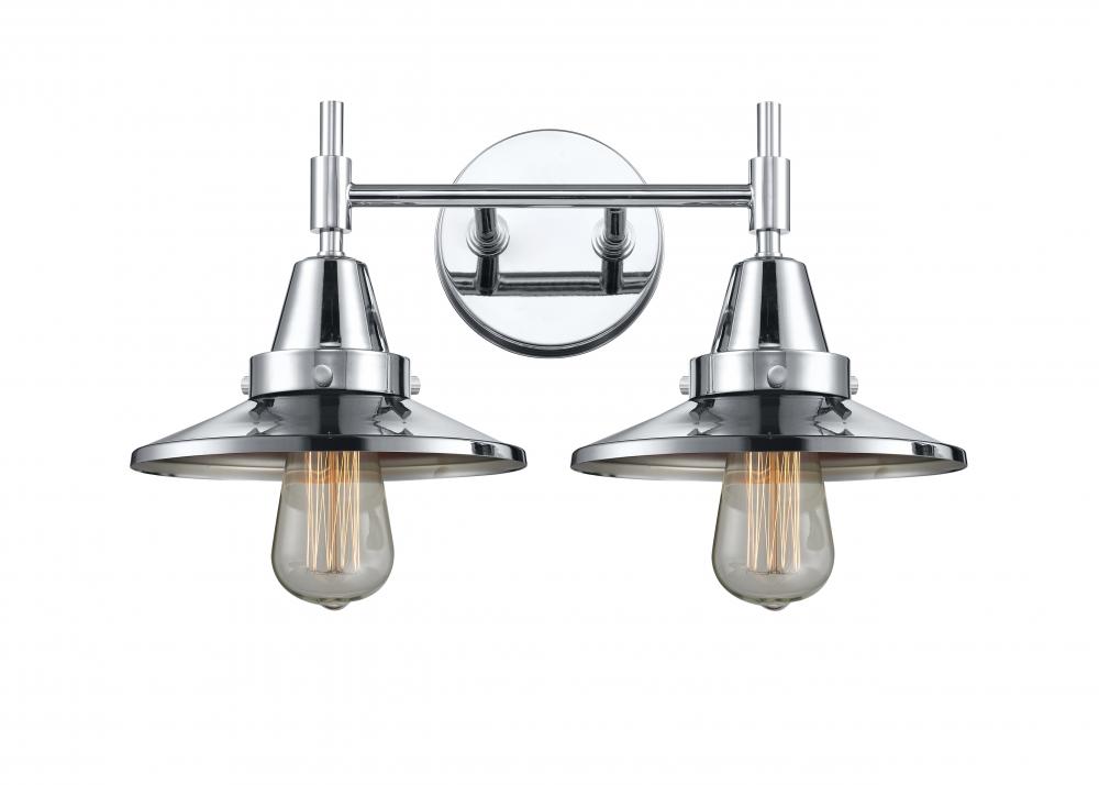 Railroad - 2 Light - 17 inch - Polished Chrome - Bath Vanity Light