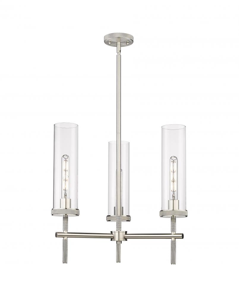 Lincoln - 3 Light - 21 inch - Satin Nickel - Pendant