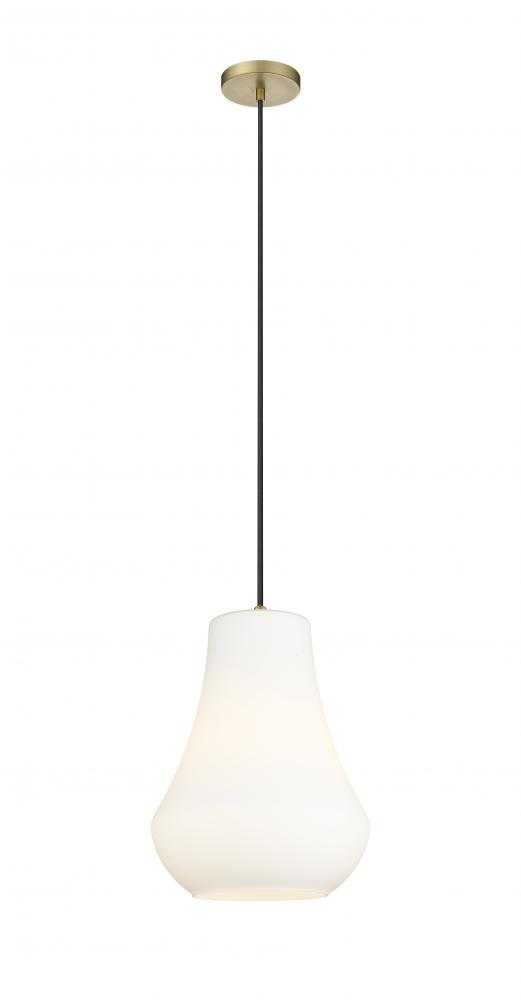 Fairfield - 1 Light - 12 inch - Brushed Brass - Cord hung - Mini Pendant