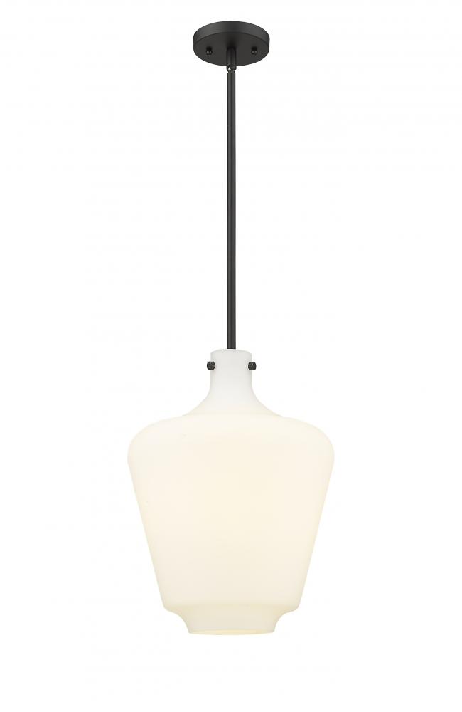 Norwalk - 1 Light - 12 inch - Matte Black - Stem hung - Mini Pendant