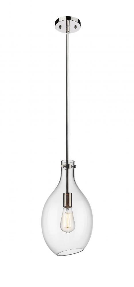 Norwalk - 1 Light - 9 inch - Polished Nickel - Stem hung - Mini Pendant