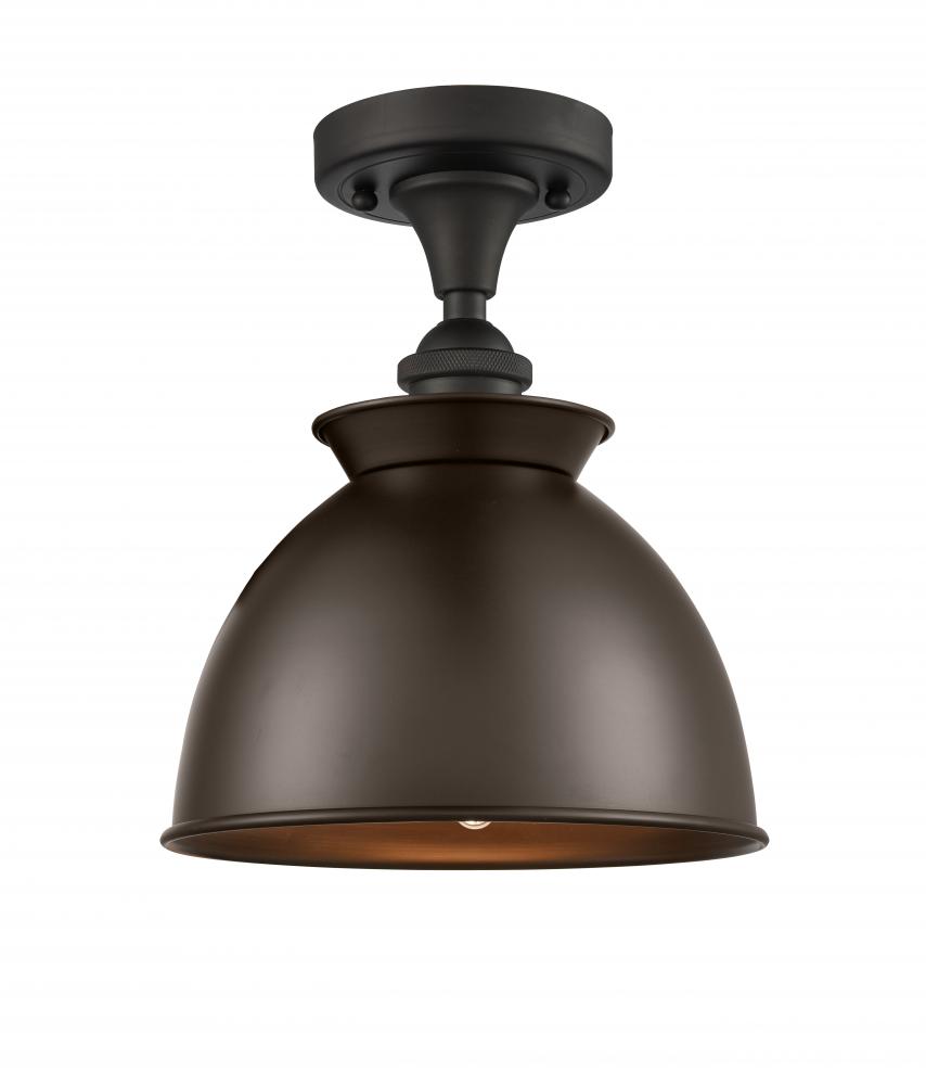 Adirondack - 1 Light - 8 inch - Oil Rubbed Bronze - Semi-Flush Mount