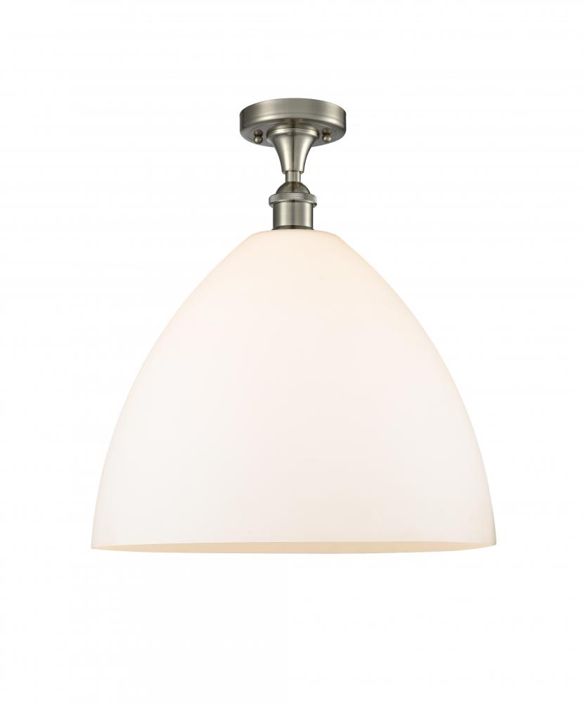 Bristol - 1 Light - 16 inch - Brushed Satin Nickel - Semi-Flush Mount