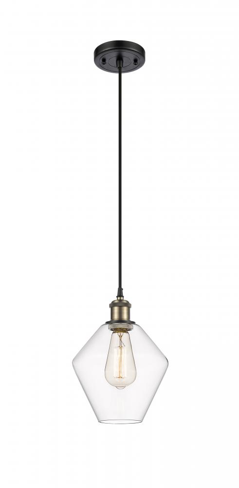 Cindyrella - 1 Light - 8 inch - Black Antique Brass - Cord hung - Mini Pendant