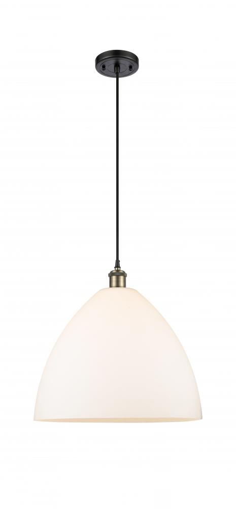 Bristol - 1 Light - 16 inch - Black Antique Brass - Cord hung - Pendant