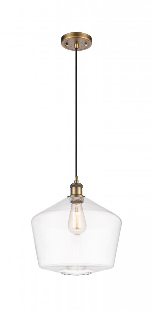 Cindyrella - 1 Light - 12 inch - Brushed Brass - Cord hung - Mini Pendant