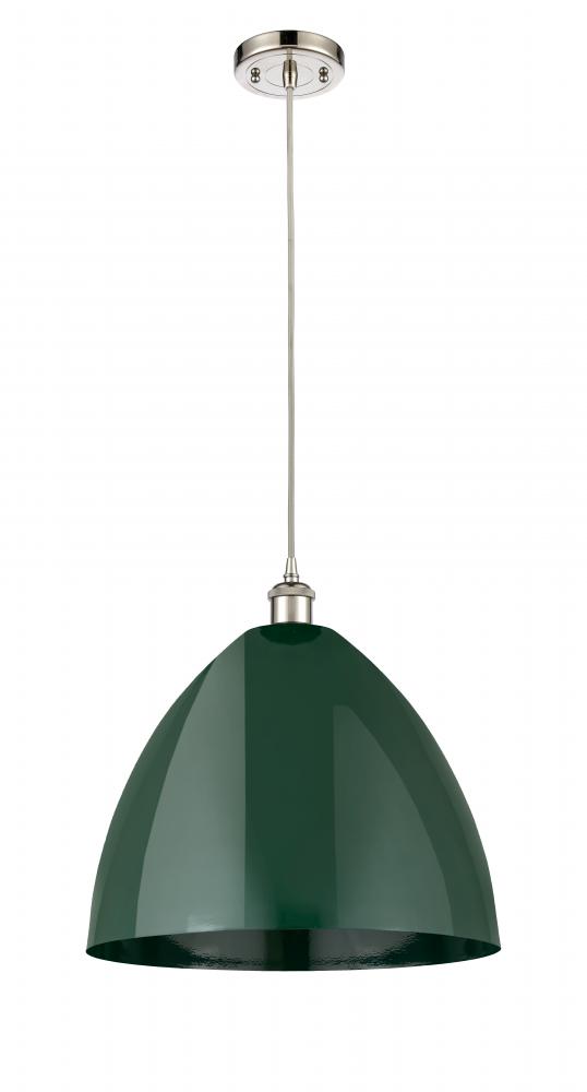 Plymouth - 1 Light - 16 inch - Polished Nickel - Cord hung - Mini Pendant