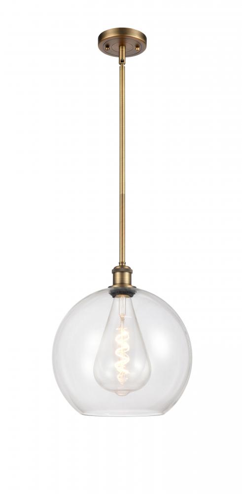 Athens - 1 Light - 12 inch - Brushed Brass - Mini Pendant