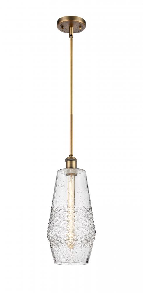 Windham - 1 Light - 7 inch - Brushed Brass - Mini Pendant