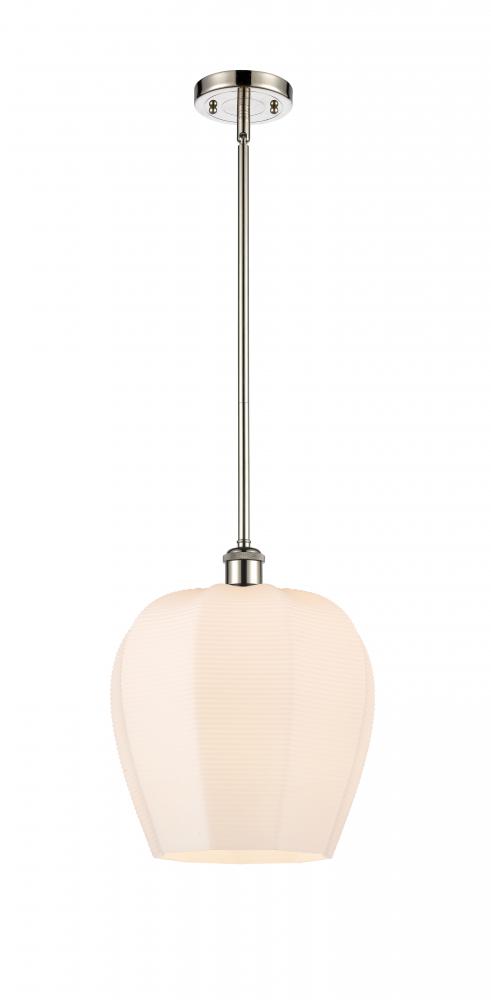 Norfolk - 1 Light - 12 inch - Polished Nickel - Mini Pendant