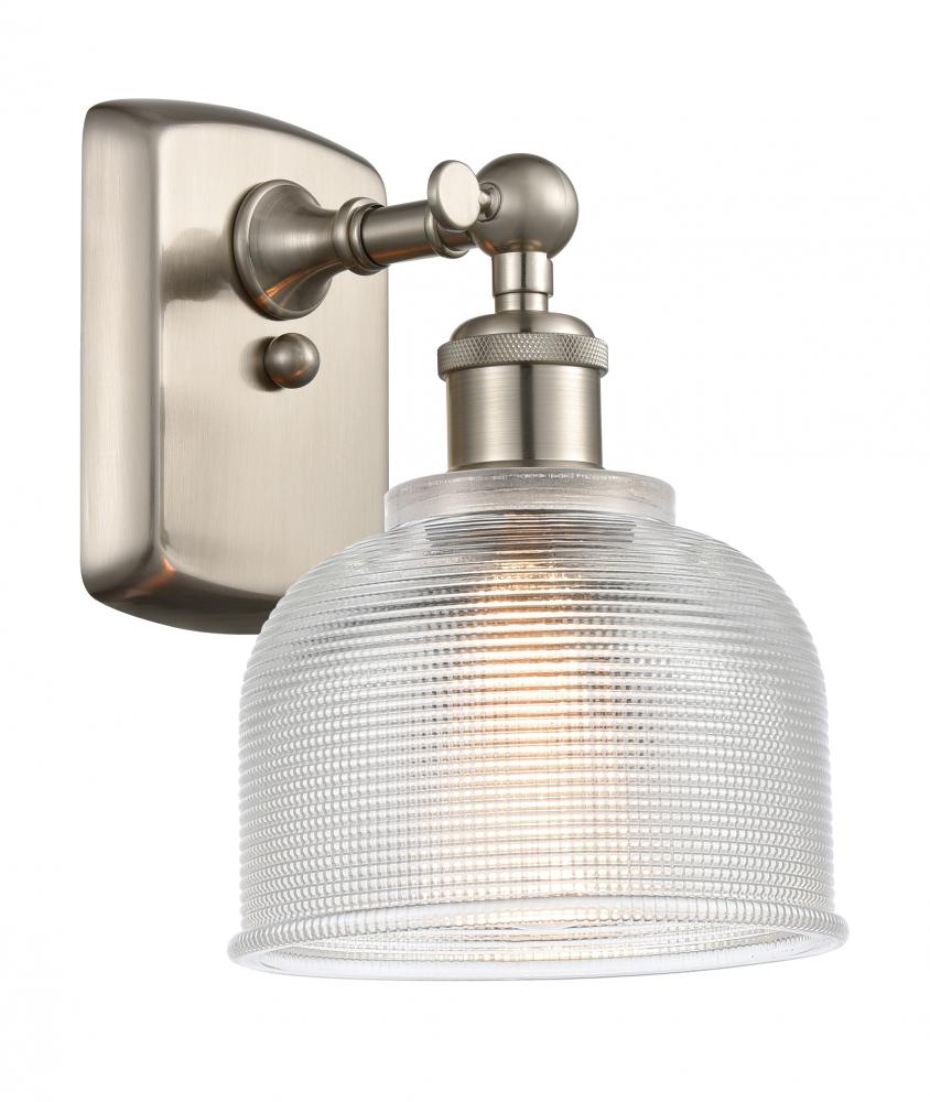 Dayton - 1 Light - 6 inch - Brushed Satin Nickel - Sconce